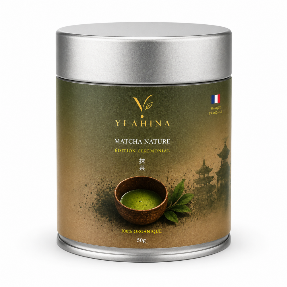 Matcha Nature Cérémonial YLAHINA 50 g – Thé Vert en Poudre