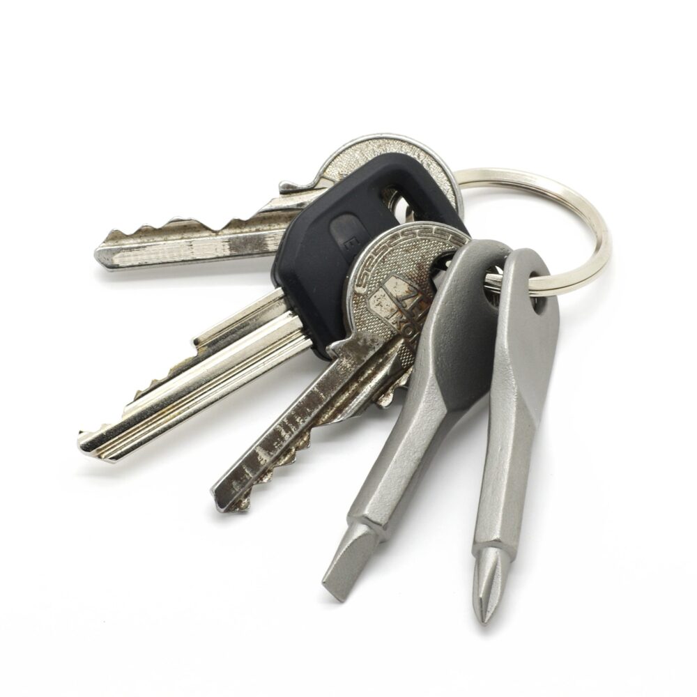 Schlüsselanhänger mit Kreuzschlitz- und Schlitzschraubendreher