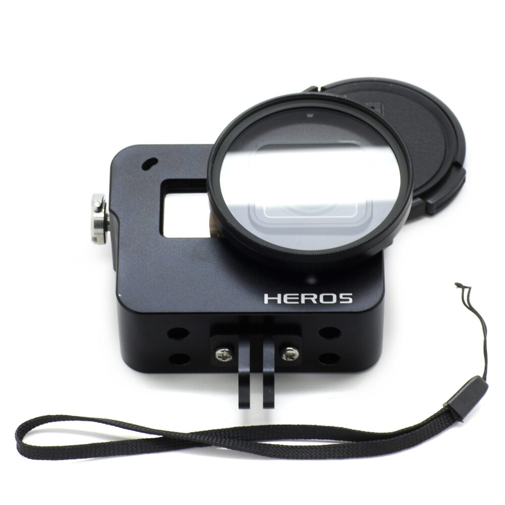 Cadre en aluminium avec support à filtres 52mm pour GoPro HERO5 et HERO6