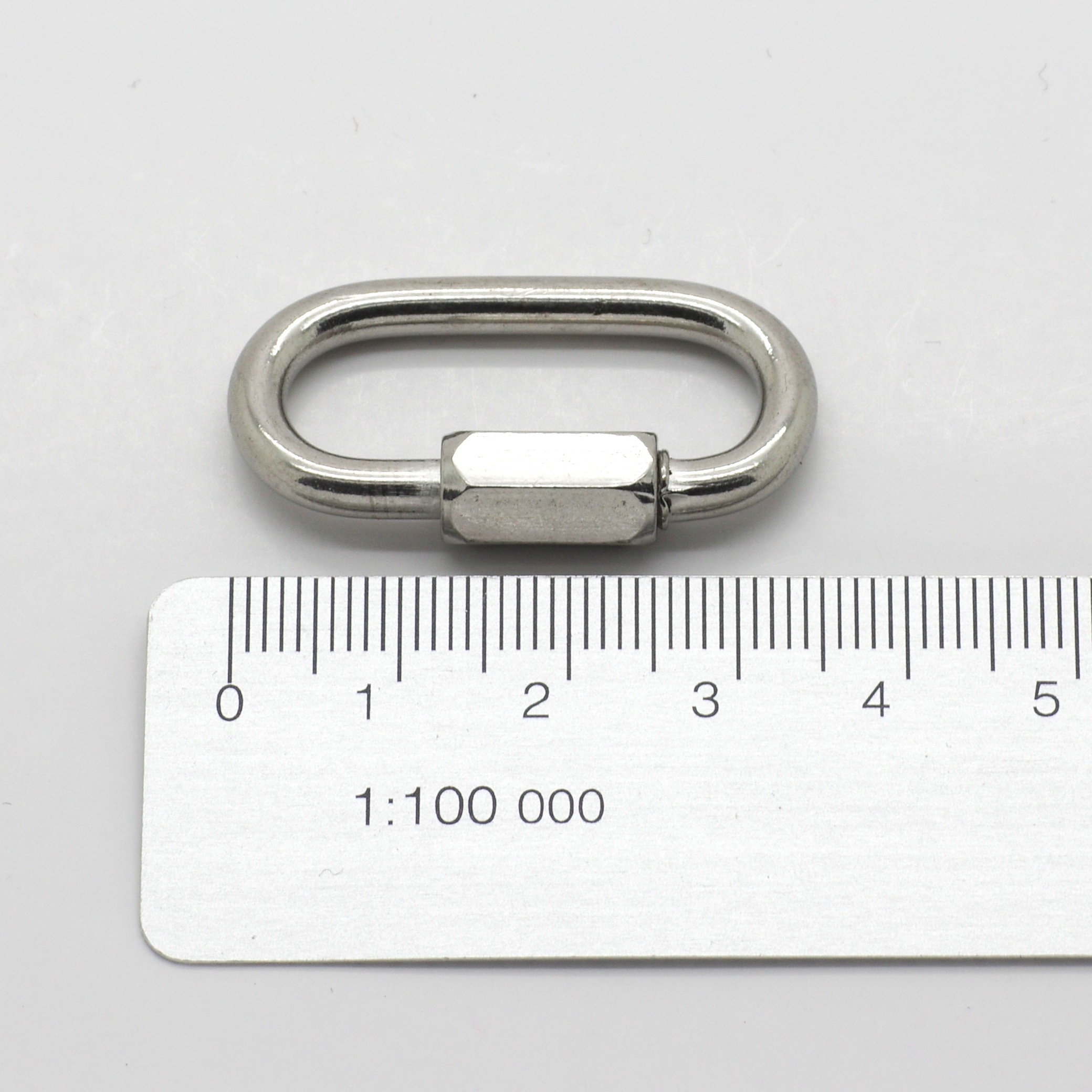 Pack de 5 petits mousquetons en acier inoxydable