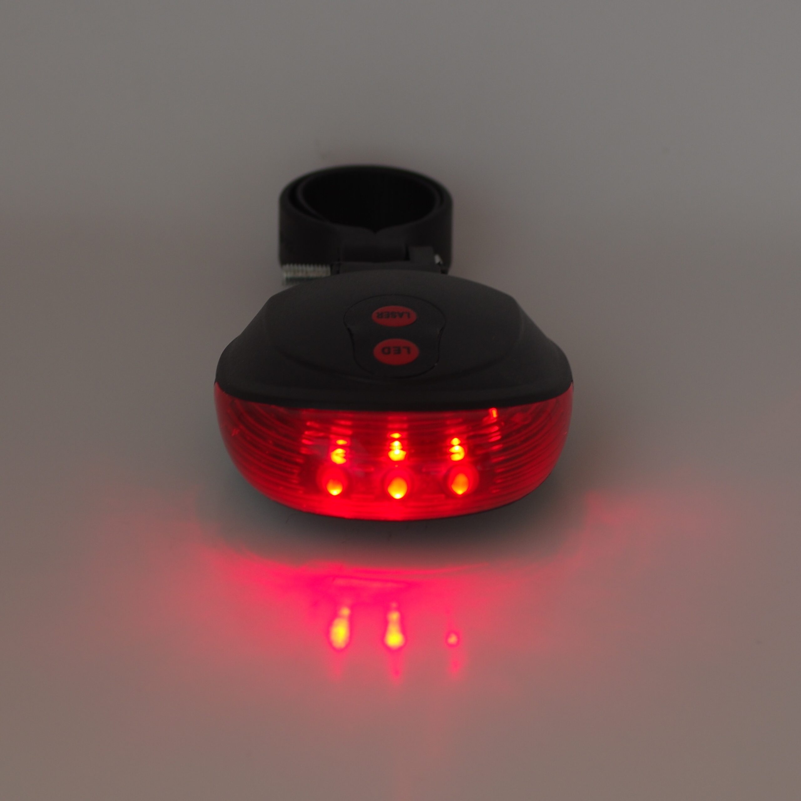Feu rouge arrière à LED + laser pour vélo