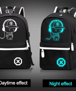 Sac à dos fossforescent avec prise audio et USB
